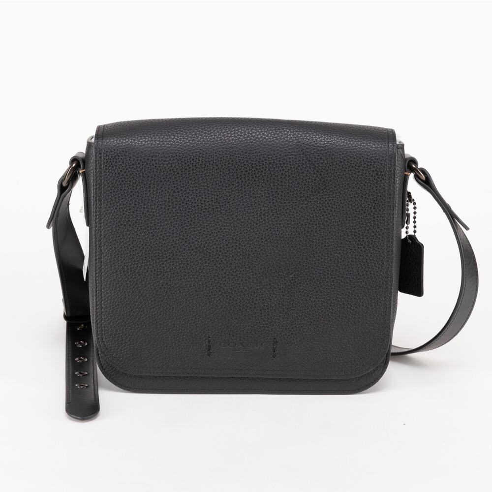 Coach Black Leather Messenger Bag